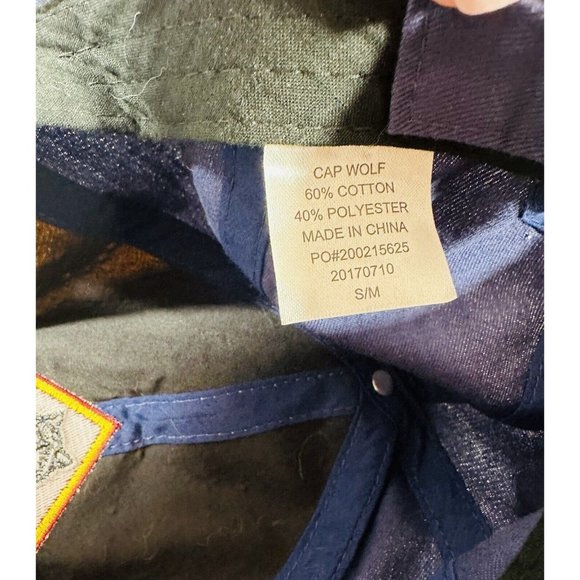 Wolves Cub Scout Hat Cap Yellow Blue Adjustable Boy Scouts Vintage BSA Size S/M - Picture 10 of 10